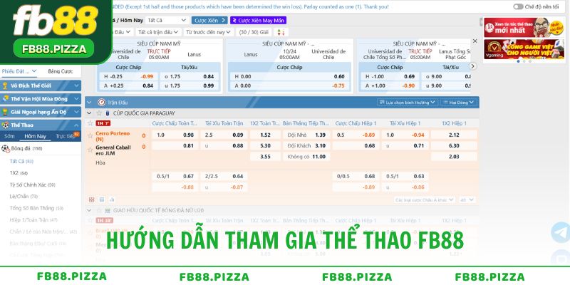 Hướng dẫn tham gia Thể Thao FB88 cho người mới bắt đầu
