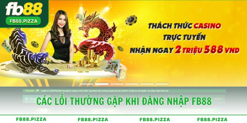 Các lỗi thường gặp khi đăng nhập FB88 và cách khắc phục