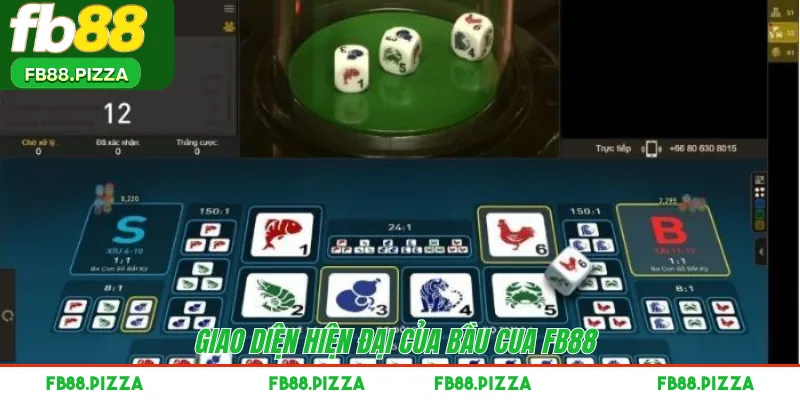 Giao diện hiện đại của Bầu Cua FB88